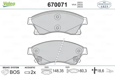 valeo-670071-fren-balatasi-on