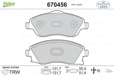 valeo-670456-fren-balatasi-on