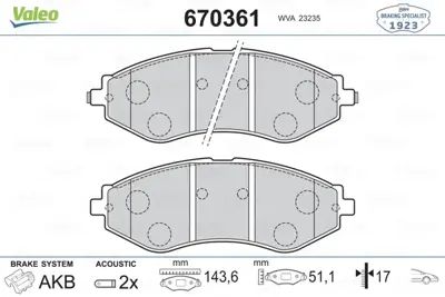 valeo-670361-fren-balatasi-on