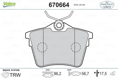 valeo-670664-fren-balatasi-arka