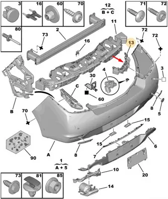 psa-742160-sag-arka-tampon-baglan-ay