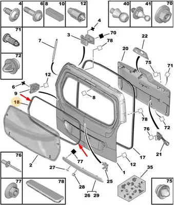 psa-8707j5-bagaj-kapak-cam-lastigi