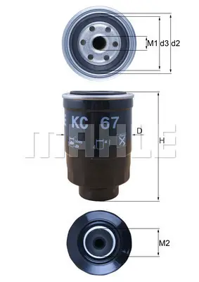 mahle-kc67-yakit-filtresi