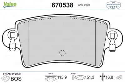 valeo-670538-fren-balatasi-arka