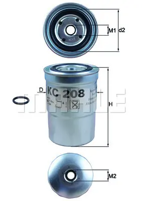 mahle-kc208-yakit-filtresi