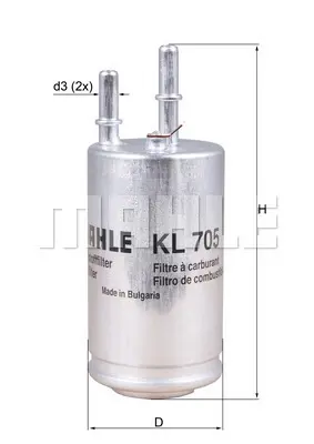 mahle-kl705-yakit-filtresi