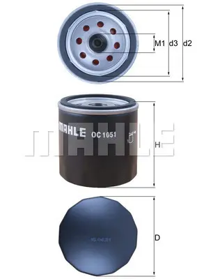 mahle-oc-1051-yag-filtresi