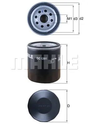 mahle-oc-1291-yag-filtresi