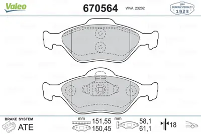 valeo-670564-fren-balatasi-on