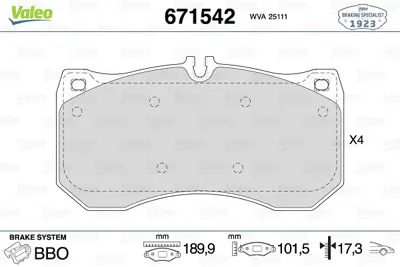 valeo-671542-fren-balatasi-on