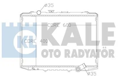 KALE 342290 Su Radyatörü GM MB356378, GM 2530043000, GM 2530043600, GM 2530043610, GM 2530043800, GM 2530043810, GM 2530043820, GM MB127772, GM MB356340, GM MB356341