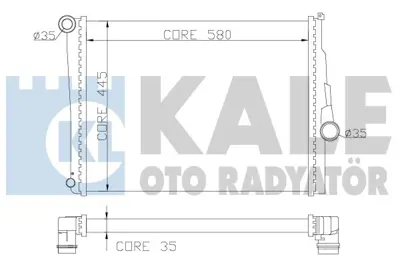 KALE 354400 Su Radyatörü GM 17119071518, GM 17119071519, GM 7513922, GM 9071518, GM 9071519, GM 1436242, GM 17117513922, GM 1611557, GM 9071517, GM 17111611557