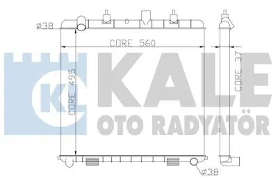 KALE 359300 Su Radyatörü GM ESR2269, GM PCC106940, GM ERS2269, GM 8MK376772291, GM 64302, GM 64302A