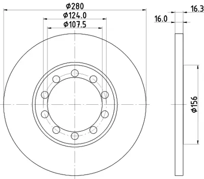 FORD 2A315 AB Fren Dıskı Arka GM 6C16/2A315/AB