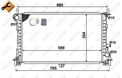 BEHR CR 627 000S Su Radyatörü GM ME98AB/8005/DF