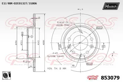 BSG 55-210-011 Fren Dıskı Arka GM G25Y/26/251A