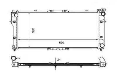 BSG 55-520-019 Su Radyatörü GM FS20/15/200H