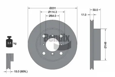 BSG 83-210-009 Fren Dıskı Ön GM 55311/60B21