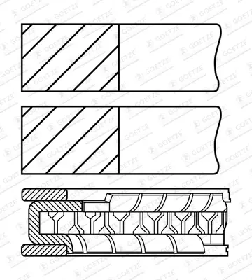 FEDERAL-MOGUL MOTORPARTS 06-786400.50 Segman 978M/6148/AA