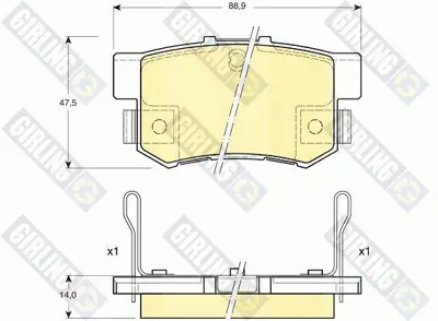 GOODYEAR 101166 Fren Balatası Arka GM 43022/S5A/E50