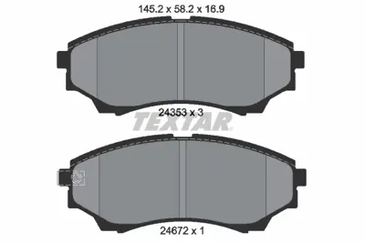 GOODYEAR 101219 Fren Balatası Ön GM 3M35/2001/BA