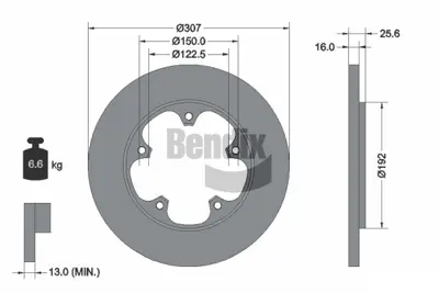 GOODYEAR 103042 Fren Dıskı Arka GM BK31/2A315/AB