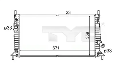 FORD 8005 TL Su Radyatörü GM 3M5H/8005/TL