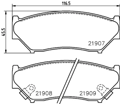 SANGSIN SP1584 Fren Balatası Ön GM 55200/56870