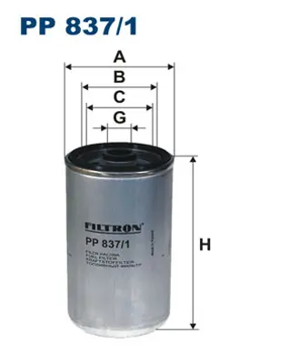 FILTRON PP 837/1 Yakıt Fıltresı GM 51.12503/0004