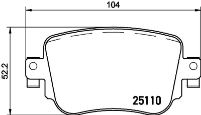 GOODYEAR 101237 Fren Balatası Arka GM 2Q0698451A, GM 5Q0698451B, GM 5Q0698451F, GM 5Q0698451L, GM 2K5698451A, GM 2K5698451B, GM 8U0698451F, GM 7N0698451A, GM 7N0698451B, GM 2Q0698451D