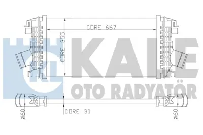 KALE 344900 Turbo Radyatörü GM 1302133, GM 13267647, GM 7073006, GM 8ML376777281, GM 96557, GM 130213313267647