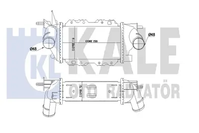 KALE 345050 Turbo Radyatörü GM 1300403, GM 52475657, GM 52479105, GM 52479128, GM 8ML376776411, GM 820M50, GM 96772
