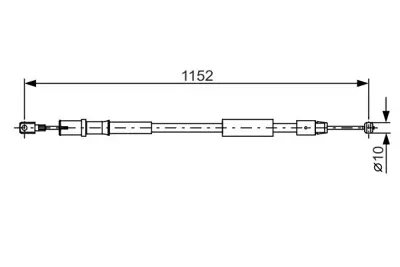 BOSCH 1987482025 El Fren Telı Sag GM 6394203685, GM 6394270538, GM A6394203685, GM A6394270538, GM 6394203538, GM A6394270438, GM A6394203585, GM 6394270438, GM 6394203585