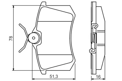 BOSCH 0986495231 Fren Balatası Arka GM 1E0698451A, GM 1H0698451B, GM 1H0698451C, GM 1H0698451E, GM 1J0698451C, GM 191698451, GM 191698451A, GM 191698451B, GM 191698451C, GM 191698451D