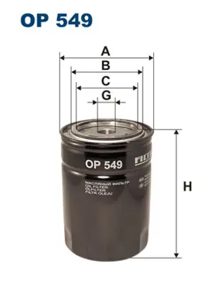 FILTRON OP 549 Yağ Fıltresı GM TAM/T6731/RNT