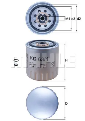 MAHLE KC 63/1D Yakıt Fıltresı GM A6010901452