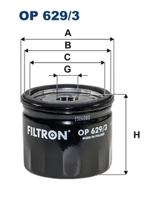 FILTRON OP 629/3 Yag Fıltresı GM H6BG/6714/BA