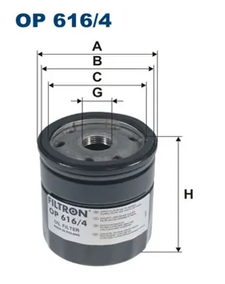 FILTRON OP 616/4 Yağ Fıltresı GM 03L115561A