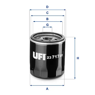 UFI 23.717.00 Yağ Fıltresı GM 03L115561A