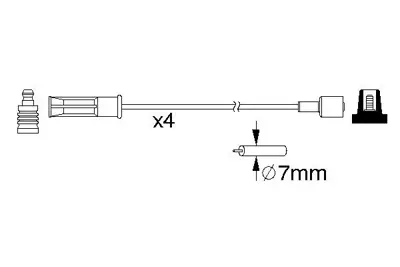 BOSCH 0986357184 Bujı Kablosu GM 7700273226