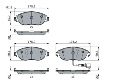 BOSCH 0986424285 Fren Balatası Ön GM 8V0698151C