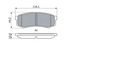 BOSCH 0986424313 Fren Balatası Arka GM 04466/60020