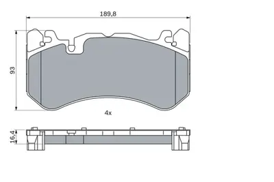 BOSCH 0986424861 Fren Balatası Ön GM A0004203102