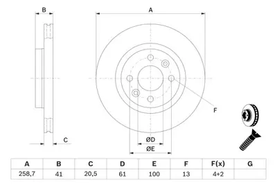 BOSCH 0986478124 Fren Dıskı Ön GM 7701206339