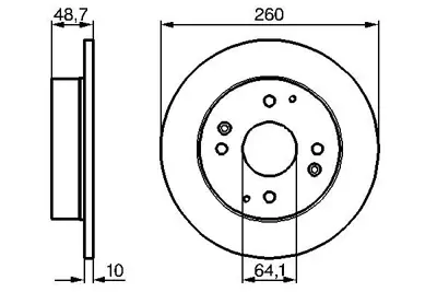 BOSCH 0986478172 Fren Dıskı Arka GM 42510/SV1/A00