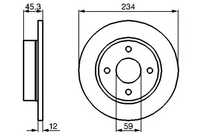 BOSCH 0986478288 Fren Dıskı Ön GM 40206/5F001