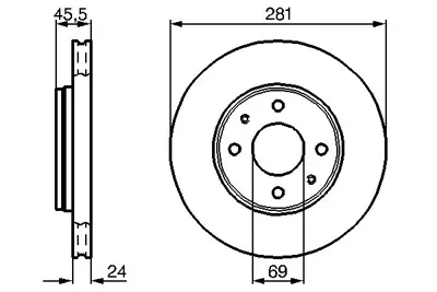 BOSCH 0986478493 Fren Dıskı Ön GM M818027