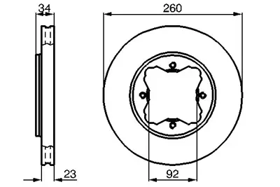 BOSCH 0986478568 Fren Dıskı Ön GM 45251/SM4/010