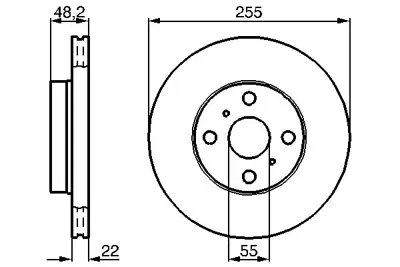 BOSCH 0986478578 Fren Dıskı Ön GM 43512/12550