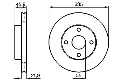 BOSCH 0986478787 Fren Dıskı Ön GM B26Y/33/25XA